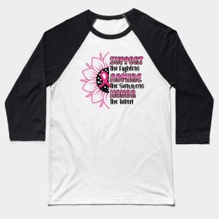 In October We Wear Pink Breast Cancer Awareness Baseball T-Shirt